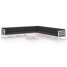  Garden Lounge Set White and Anthracite - $1,592.68 CAD