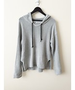 T by Alexander Wang Knit Hooded Sweater Cotton Pullover Hoodie Gray Medi... - £27.37 GBP