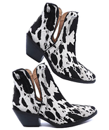 Western Cut Out Animal Hair Booties - $175.00