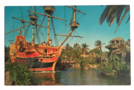 Disneyland CA Walt Disney Pirate Ship Fantasyland UNP Postcard c1960s 1-314 - £7.86 GBP