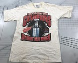Vintage Detroit Red Wings T Shirt Youth 18/20 White Stanley Cup Champion... - £14.54 GBP