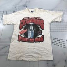 Vintage Detroit Red Wings T Shirt Youth 18/20 White Stanley Cup Champions 1997 - £14.52 GBP