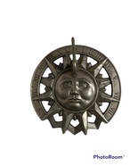 Vintage Carson Cast Aluminum Sundial Sun And Moon Outdoor Garden Decor - $54.99