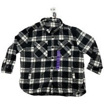 Member&#39;s Mark Women&#39;s Relaxed Fit Button Front Plaid Shacket XXL Black - $14.84