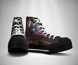 bloodborne hollow moon Printed Canvas Sneakers SHoes - £31.94 GBP+