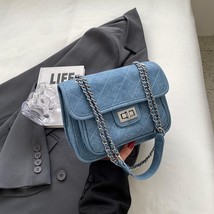 Korean Style Women&#39;s Bags New Simple Rhombus Chain Small Square Bag Shoulder Cro - £37.52 GBP