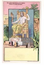 Victorian Trade Card &quot;7 Wonders&quot; Statue of Jupiter Olympus 1881 J.H. Bufford&#39;s - £7.86 GBP