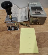 Bates Royall Automatic Numbering Machine Stamp RNM6-7 Craft Arts Home Decor Box - £11.45 GBP