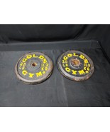 Vintage Gold’s Gym 25 Lb Pound Weight Plate Standard 1” Barbell Lot Of 2 - $96.04 CAD