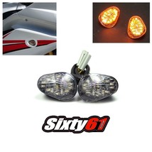 Yamaha R1 Flush Mount LED Turn Signal Lights 2002-2017 2018 2019 2020 2021 Smoke - £22.88 GBP