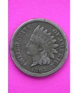 1862 Copper Nickel Indian Head Cent Penny Early Type Coin Exact Coin Pic... - $30.18 CAD