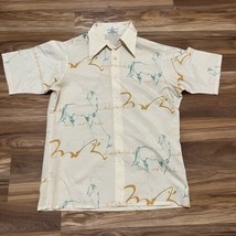 Vintage Shantung by Van Heusen Shirt Men’s Size L Made in Taiwan ROC Horse Derby - £29.80 GBP