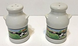 Cows in the Country Cute Milk Jug Vintage Salt &amp; Pepper Ceramic - $12.60