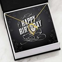 Birthday Card Black and White Forever Love NecklaceCZ Heart Pendant Stainless St - £50.64 GBP