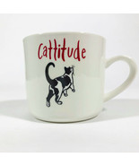 Cattitude Cat Coffee Tea Cup Mug 16oz White - $188.28 MXN