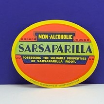 Vintage label soda pop ephemera advertising manchester duckworth sarsaparilla 4 - £9.40 GBP