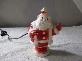 vintage Harret Gilmar plastic lighted KING Santa Claus COIN BANK 7'' - $29.69