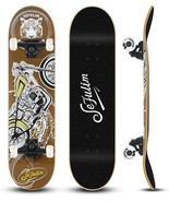 Sefulim 31 X 8 Inch Complete Skateboard: 7 Layer Canadian Maple, And Beg... - $64.96