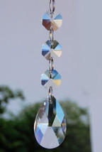 10Pcs/Set Clear  Glass Crystal Angel Tear Chandelier Prism Pendants Trimming - $12.19