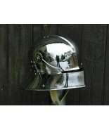 16GA Steel German Swallet Helmet Schaller with aufschlächtigem visor Kni... - £137.39 GBP