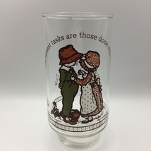Vintage Limited Edition 6&quot; Holly Hobbie Coca-Cola Drinking Glass Tasks Done Love - £19.65 GBP