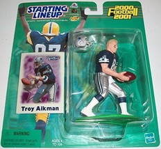 Qiyun 2000 Troy Aikman Dallas Cowboys Packaged Starting Lineup SLU NFL Football - £11.56 GBP