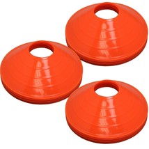 (30) Bright Soccer Field Marking Coaching Orange Disc Cones Sports Training - £23.59 GBP