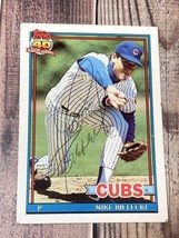 Mike Bielecki 1991 Topps Autographed Signed # 501 Chicago Cubs - £1.95 GBP