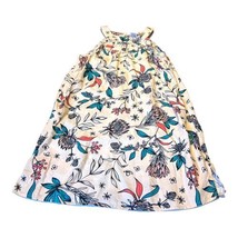Rachel Ashwell Tropical Halter Keyhole 100% Linen Shift Dress Cream Size Medium - £16.98 GBP