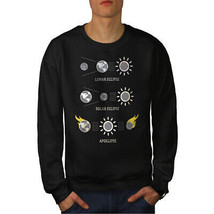Wellcoda Eclipse Astronomy Mens Sweatshirt, Solar Funny Casual Pullover Jumper - £23.74 GBP+