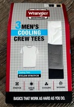 Wrangler ~ Mens 3-Pack T-Shirts Crew Neck Nylon Stretch Cooling ~ XL (46-48) - £17.04 GBP