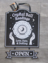 Halloween Hanging Sign &quot;Crystal Ball Readings &quot;Love,Fate,Destiny 13&quot;X9&quot; New - £8.57 GBP