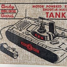 Andy Gard Remote Control Motor Powered Steering Shoot-A-Matic Tank With Box - $42.79