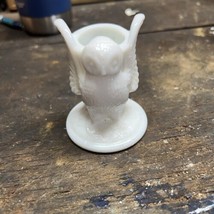 Vintage Westmoreland Milk Glass Owl Toothpick / Matchstick Holder - £7.83 GBP