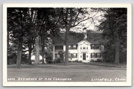 Litchfield CT Residence of HW Chambers RPPC Real Photo Postcard E35 - £5.94 GBP