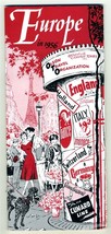 Cunard Line First Class Europe Tours in 1956 Booklet Olson Travel Organi... - £21.64 GBP