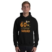 60th Birthday Squad Birthday Party Group Women Unisex Hoodie Black - $36.02+