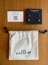 Coach Signature C Stud Earring Set And Cloth Coach Jewelry Bag - $35.00