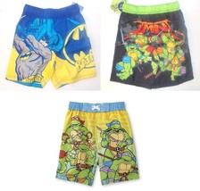 Batman TMNT Toddler Boys Swim Shorts Mesh Lining UPF 50+ Size 2T NWT - £11.25 GBP