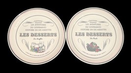 Vintage Gien France Le Gourmand Les Desserts Plates Set 6 – 8.75" Hand-Painted image 5