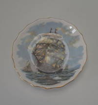 Tuscan English Fine Bone China Decorative Plate With Ship Design - £11.85 GBP