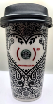 Starbucks Jonathan Adler Travel Ceramic Coffee Cup Mug Heart 2010 - £15.02 GBP