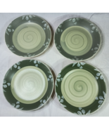 Set of 4 Villa Romana Hand Painted Olive Pasta Bowls Italy 9 1/2" Heavy Duty - $28.41