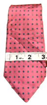 Geoffrey Beene Designer  100% Silk Pink Blue Dot Men&#39;s Neck Tie Made In USA - £13.98 GBP