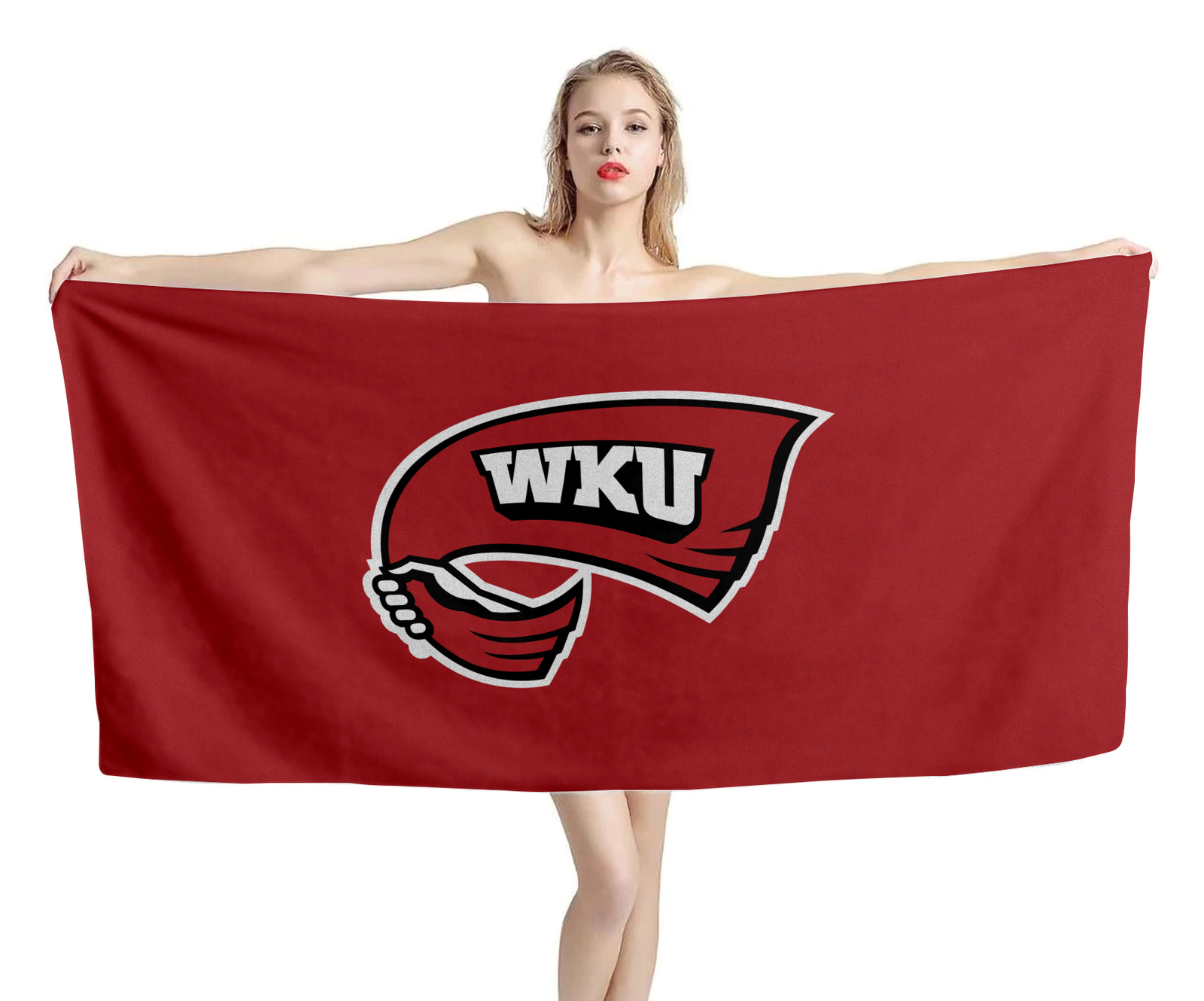 Western Kentucky Hilltoppers NCAAF Beach Bath Towel Swimming Pool Holiday  Gift