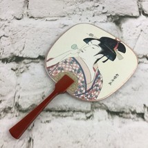 Vintage Japanese Paddle Fan Handpainted Japan Travel Souvenir Collectible - $19.79
