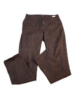 NYDJ Pants Womens 10 Brown Casual Outdoors Preppy Skinny Lift Tuck Techn... - $28.59