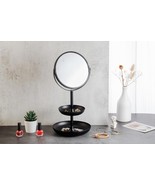 Godinger Round Tabletop Vanity Mirror Standing Tray 2 Tier Portable Tray - - $13.53