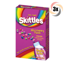3x Packs Skittles Singles To Go Wild Berry Punch Drink Mix 6 Packets Each .54oz - £8.47 GBP