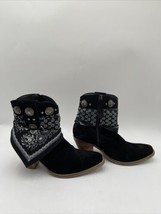 Women’s Dingo Bandida Black Suede Leather Boots Size 8.5 - £48.41 GBP